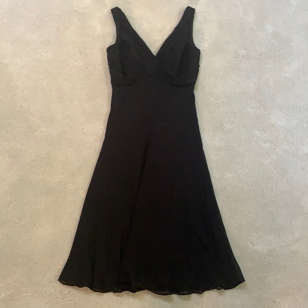 Anne Klein ruched silk gown